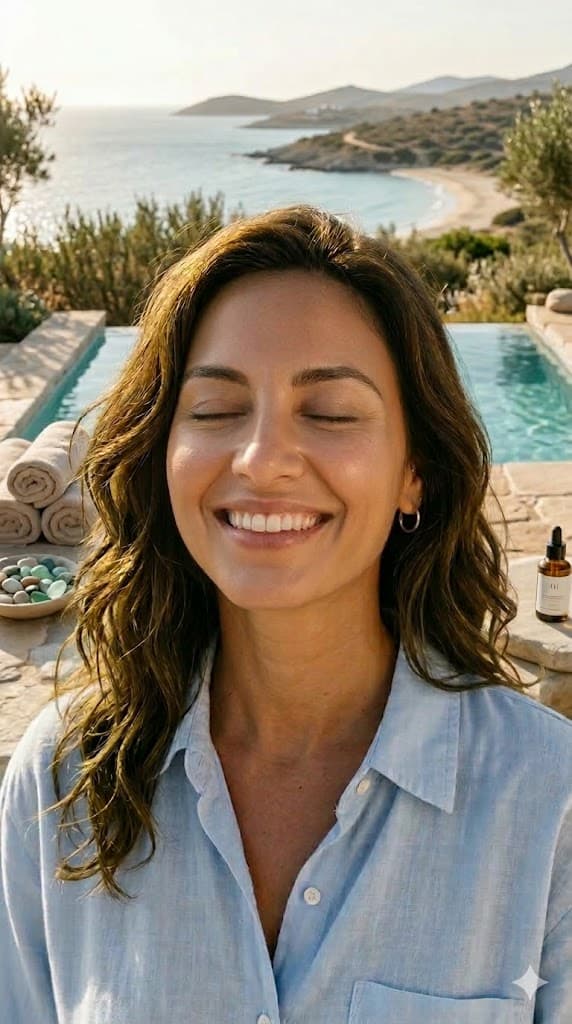 Person with radiant, healthy skin